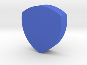 Shield Game Piece in Blue Processed Versatile Plastic