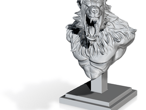4" Tall Werewolf Creature Bust in Tan Fine Detail Plastic