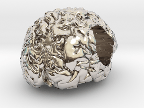 Brain European Charm Bracelet Bead in Platinum