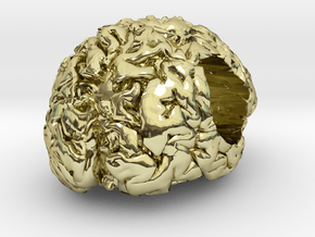 Brain European Charm Bracelet Bead in 18K Gold Plated