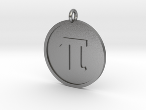 Pi Pendant in Natural Silver