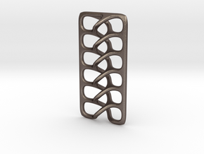 Intertwine pendant in Polished Bronzed Silver Steel