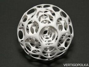 Fractal Soccerball in White Natural Versatile Plastic