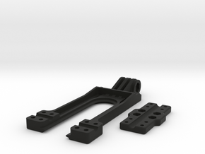 GoPro type compatible mount for Taranis X9D Transm in Black Natural Versatile Plastic