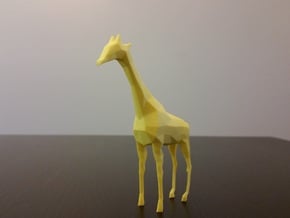 Origami Giraffe  in Yellow Processed Versatile Plastic