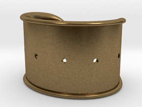 Cosplay Cuff Base (with holes for screw-back spike in Natural Bronze: Small