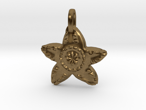 Starfish Charm Pendant in Natural Bronze