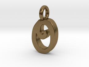 O - Pendant 2mm thk. in Natural Bronze