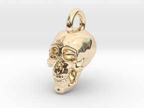 Skull Pendant in 14K Yellow Gold