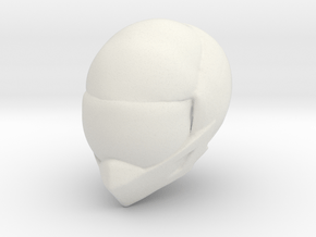 1/12 Formula Racing Helmet in White Natural Versatile Plastic