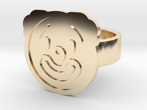 Clown Ring in 14k Gold Plated Brass: 8 / 56.75