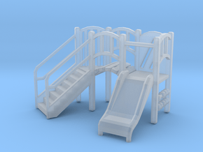 Playground Equipment 01. 1:76 Scale  in Tan Fine Detail Plastic