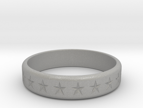 Stars Around (5 points, engraved, thick) - Ring in Aluminum: 6 / 51.5