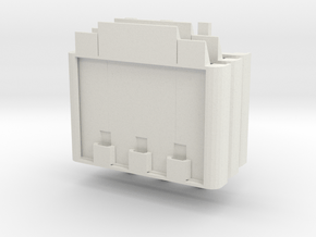 Miniature Floating Pontoon Bridge - Standard Pack in White Natural Versatile Plastic: 1:144