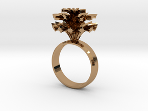 Fireworks Ring in Polished Brass