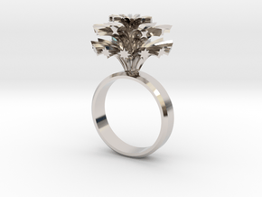 Fireworks Ring in Rhodium Plated Brass