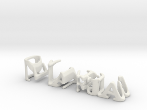 3dWordFlip: Maria/01/01/1973 in White Natural Versatile Plastic