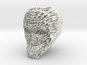 Rune Skull in White Natural Versatile Plastic