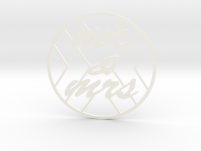 monogram coasters in White Processed Versatile Plastic
