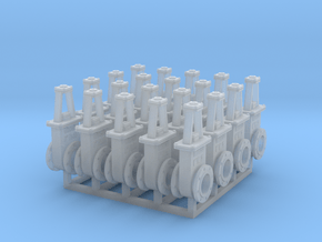 1:48 6in Gate Valve 3b - 20ea in Smooth Fine Detail Plastic