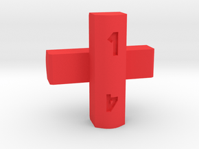 Cross d4 in Red Processed Versatile Plastic