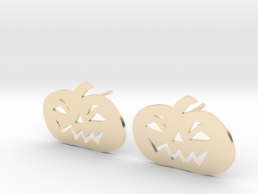 Jack-O-Lantern Earrings in 14K Yellow Gold