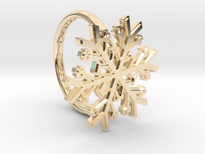 Snowflake Ring 1 d=16mm h21d16 in 14K Yellow Gold