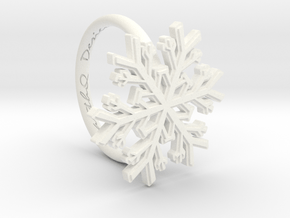 Snowflake Ring 1 d=16mm h21d16 in White Processed Versatile Plastic