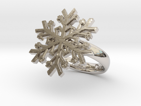 Snowflake Ring 1 d=16mm h35d16 in Platinum