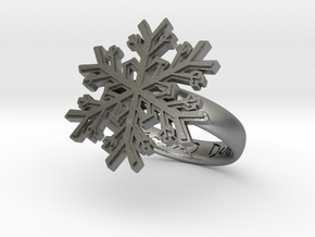 Snowflake Ring 1 d=16mm h35d16 in Natural Silver