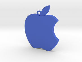 Apple logo in 3D in Blue Processed Versatile Plastic