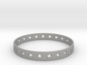 Stars Around (5 points, cut through) - Bracelet in Aluminum: Small