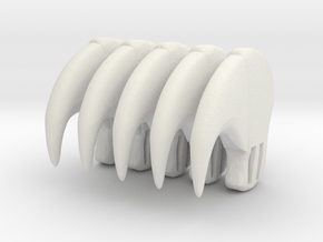Wearable Cat Claws - Set of 5 (tiger-sized) in White Natural Versatile Plastic
