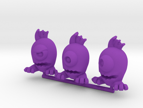 Eggpo 3-Pack, Multiple Scales in Purple Processed Versatile Plastic: Medium
