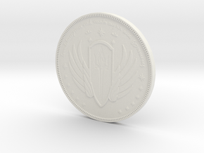 Gondorian Coin in White Natural Versatile Plastic