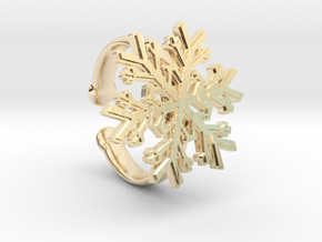 Snowflake Ring 1 d=16.5mm Adjustable h35d165a in 14K Yellow Gold