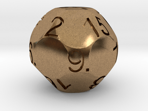 D17 Sphere Dice in Natural Brass