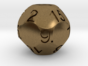 D17 Sphere Dice in Natural Bronze