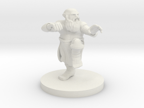 Dwarf Monk in White Natural Versatile Plastic