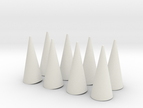 Spikes Only - for bent cuff 2.5"x1.5" in White Natural Versatile Plastic