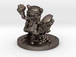 General Squirlimar (PS009) in Polished Bronzed Silver Steel: Small
