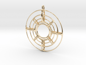 YnYPendant in 14k Gold Plated Brass