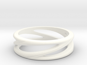 Matel Ring in White Processed Versatile Plastic