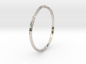 Mobius Bangle in Rhodium Plated Brass