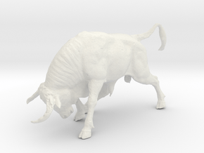 Printle Animal Bull - 1/32 in White Natural Versatile Plastic