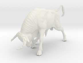 Printle Animal Bull - 1/35 in White Natural Versatile Plastic