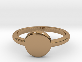 Ring with your initials (US) 7 in Polished Brass