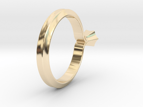 Shapesweeper Hexagonal Lofted Ring in 14k Gold Plated Brass: 4 / 46.5