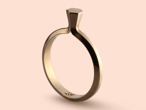 Shapesweeper Hexagonal Lofted Ring in Polished Bronze: 5.5 / 50.25