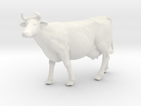 Printle Animal Cow 01 - 1/32 in White Natural Versatile Plastic